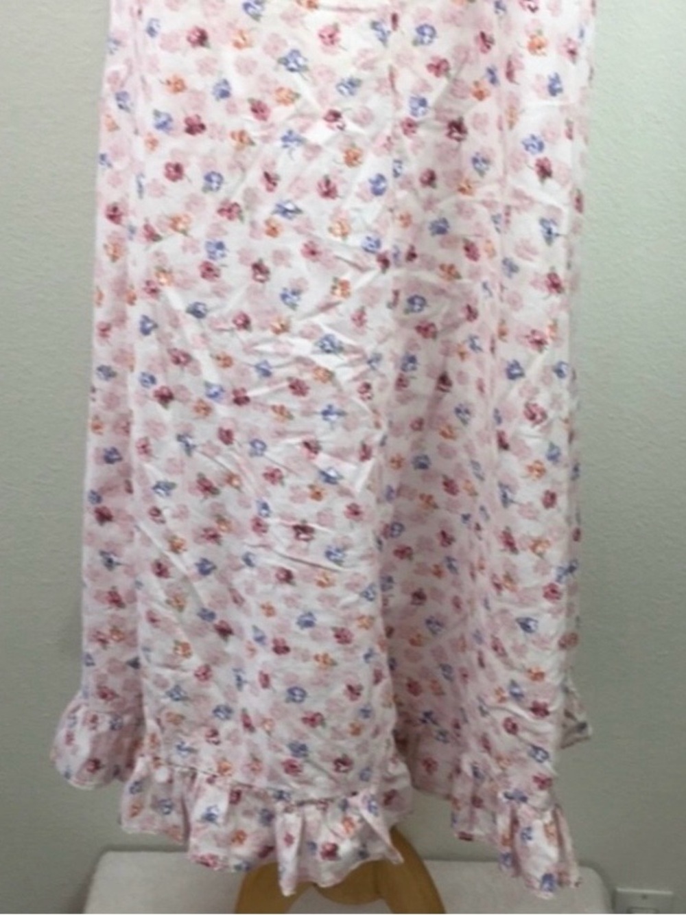 Vintage Women's Light Pink Floral Sleeveless Midi Dress Size Large Cottagecore - Picture 5 of 7
